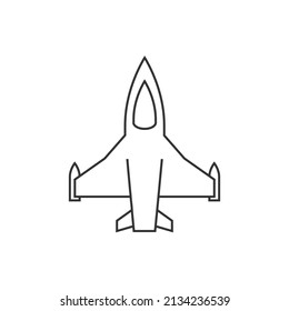 War plane thin line icon