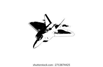Vector de avión de guerra, ilustración de avión de guerra, caza Zet