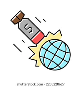 war poverty problem color icon vector. war poverty problem sign. isolated symbol illustration