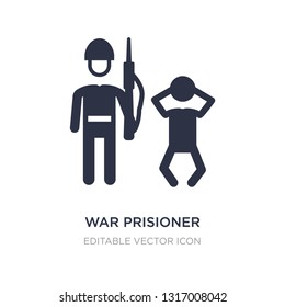 war prisioner icon on white background. Simple element illustration from People concept. war prisioner icon symbol design.