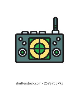 War Radar Icon Vector Illustration