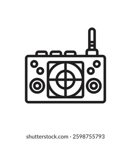 War Radar Outline Icon Vector Illustration