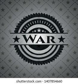 War realistic black emblem. Vector Illustration. Detailed.