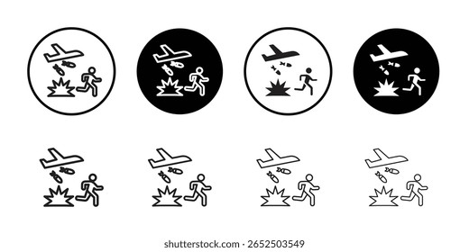 war Refugee icon simple outline vector sign