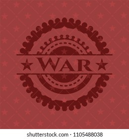War retro red emblem