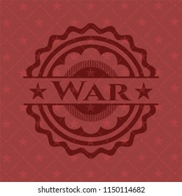 War retro red emblem
