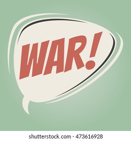 globo de voz retro de guerra