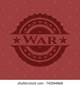 War retro style red emblem