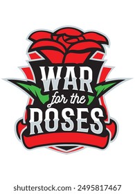 War for the roses vector illustration on white background