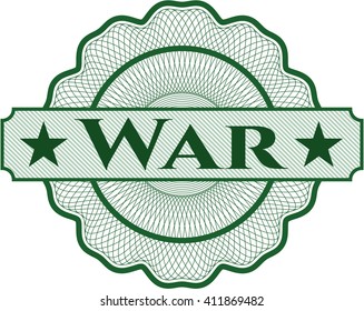 Estampilla de guerra o emblema del estilo del dinero