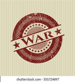 War rubber grunge stamp
