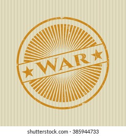 War rubber grunge stamp