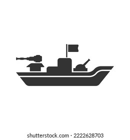 War Ship Icon, Vector Graphics