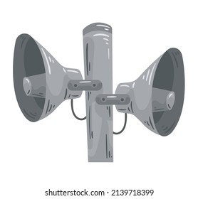 war silver loudspeakers isolated icon
