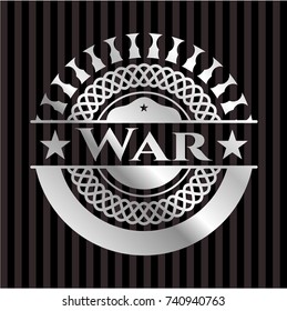 War silvery shiny badge