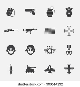 War And Soldier Icon Set.