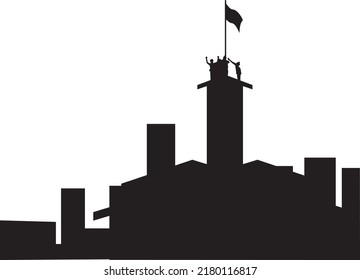 War Soldier Silhouette Illustration, Fighting Spirit.