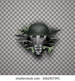 War splash icon with helm and weapons