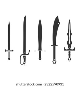 Diseño vectorial de la ilustración de la espada de guerra