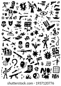 Kriegssymbole - Vektorsymbol-Set