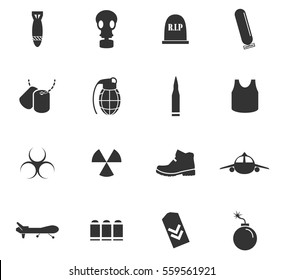 war symbols vector icons for user interface design