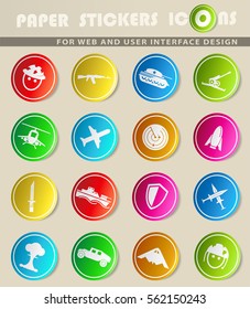 war symbols vector icons for user interface design