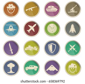 war symbols vector icons for user interface design