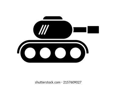 War tank black vector icon