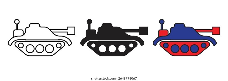 War tank icon design with white background. War tank icon illustration