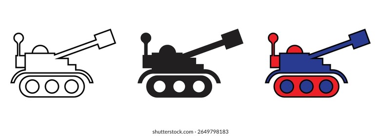 War tank icon design with white background. War tank icon illustration