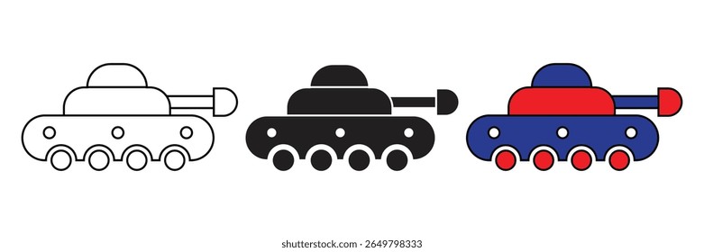 War tank icon design with white background. War tank icon illustration