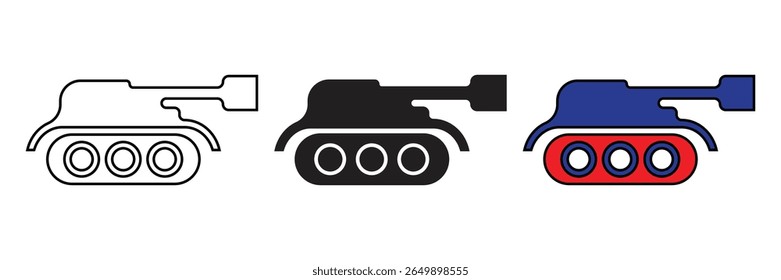 War tank icon design with white background. War tank icon illustration