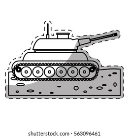 war tank weapon  icon image vector illustration design