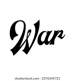 war text on white background.