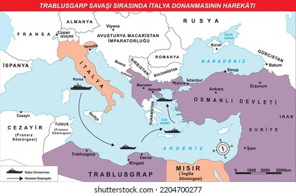 The War Of Tripoli Italian Navy Movements