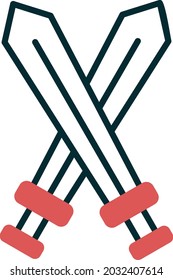 War Two Color Vector Line Icon Design