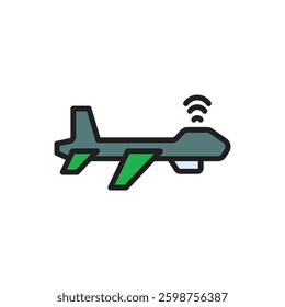 War Uav Icon Vector Illustration