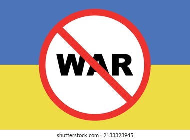 Guerra en Ucrania. Bandera ucraniana. Gráficos vectoriales. 