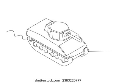 A war vehicle tank. War one-line drawing