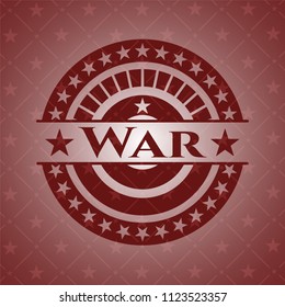  War vintage red emblem