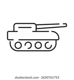 Ícones da Web War em estilo de linha. Exército, batalha, conflito, militar, míssil, refugiados, bomba, tanque, coleção.