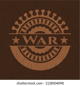 War wooden emblem