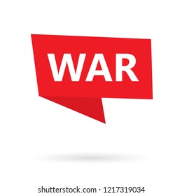 war word on a sticker- vector illustration