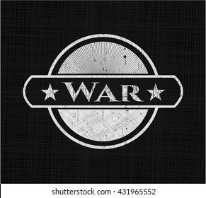War written with chalkboard texture