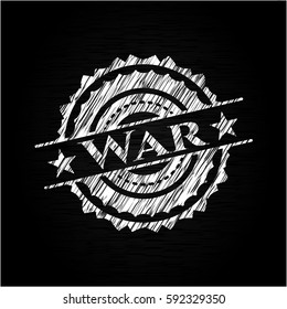 War written with chalkboard texture