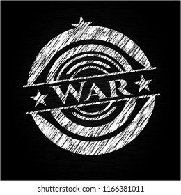 War written on a blackboard