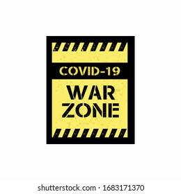 War zone poster for coronavirus coved-19