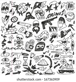 war,crime -  doodles collection