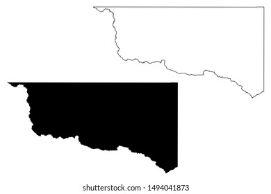 Ward County, Texas (Counties in Texas, United States of America,USA, U.S., US) map vector illustration, scribble sketch Ward map