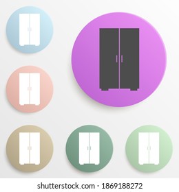 wardrobe badge color set. Simple glyph, flat vector of web icons for ui and ux, website or mobile application